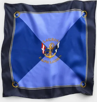 Lauren Ralph Lauren Womens Pure silk naval gilding scarf