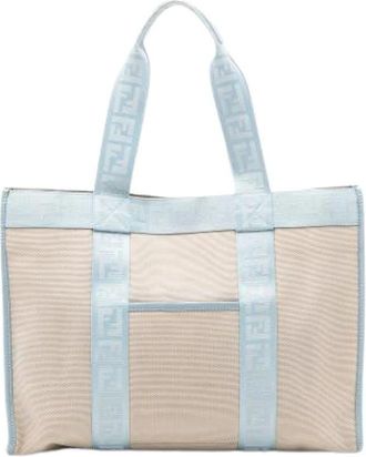 Fendi Pre-owned Canvas Tote Bag - Dames - Vintage Shopper - Beige - ONE Size - Vintage