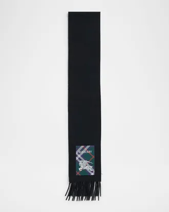 Burberry Men & apos;s Cashmere Scarf with EKD Label