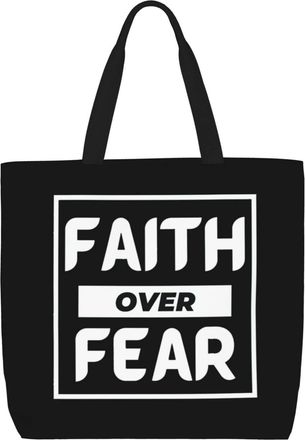 Generic Women Handbag Faith Over Fear Women Tote Bag Lightweight Retro Beach Travel Bags, For Christmas, Swim, School, Graduation, Gym