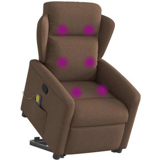 vidaXL Vidaxl - Silla De Masaje Reclinable De Pie De Tela Marr&oacute;n