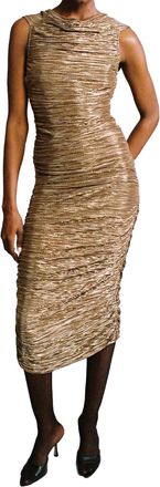 Sabina Mus&aacute;yev Supernova Dress In Golden Brown