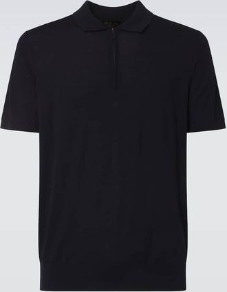 Loro Piana Wool zip-up polo shirt