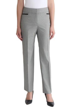 Kasper Slim Fit Pants in Black/Vanilla Ice at Nordstrom, Size 16