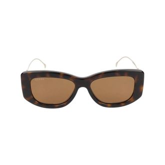 Gucci Sunglasses, female, Brown, 55 MM, Havana Gold Brown Sunglasses