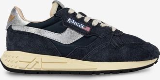 Autry Niedrige Materialmix-Sneakers mit Metallic-Leder Reelwind Suede