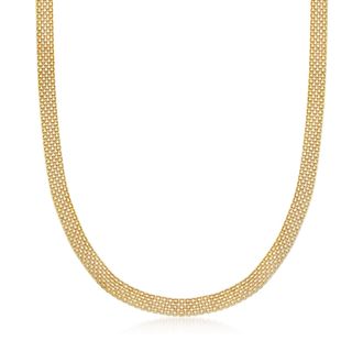 Ross-Simons 18kt Gold Over Sterling Bismark-Link Necklace