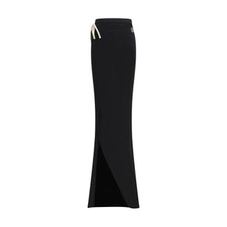 Moncler Black Cotton Long Womens Skirt