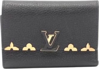 Louis Vuitton Pre-owned Wallets, female, Black, Size: ONE SIZE Pre-owned Vintage Tri-fold Wallet