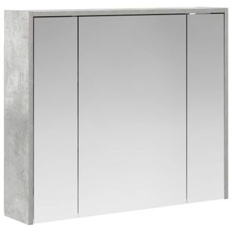 vidaXL Armario Con Espejo De Ba&ntilde;o Gris Concreto 73,5 X 16 X 62,5 Cm Vidaxl