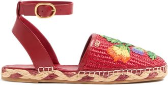 Valentino Garavani Espadrilles Bribri con ricamo a fiori - Rosso