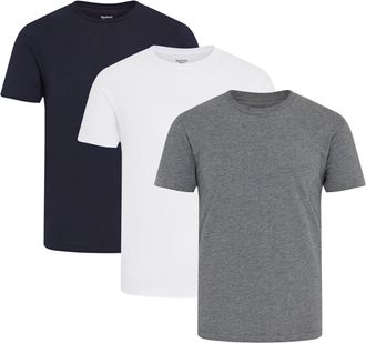 Reebok Santo Lightweight Mens T-Shirts - Pack of 3. Cotton Blend Mens Tops, T Shirt Multipack