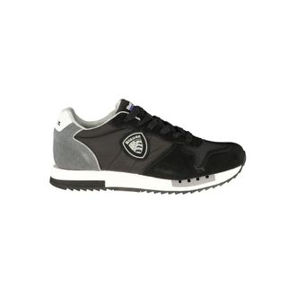 Blauer Zwarte Polyurethaan Heren Sneaker