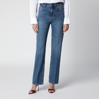 Victoria Beckham Jeans Julia in cotone blu denim