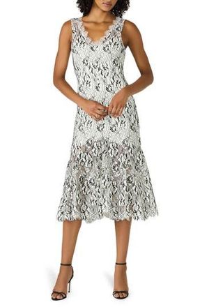 Steve Madden Lissette Midi Dress in Black/White at Nordstrom Rack, Size 16