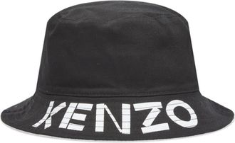 Kenzo Bucket Hat With Embroidered Logo, Size Medium