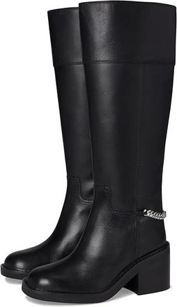 Michael Kors Carlisle Boot - Wide shaft Womens Boots Black : 10 M, Leather