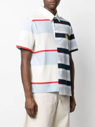 Lanvin Mens Rugby Patchwork Logo Polo Shirt Multiple Colors Clothing > & T-Shirts