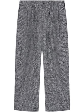 Emporio Armani Grey Tailored Textured Fabric Formal Pants