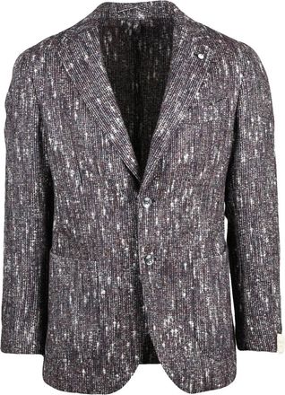 L.B.M. 1911 Boucl&eacute; Jacket with Textured Finish and Tailored Silhouette