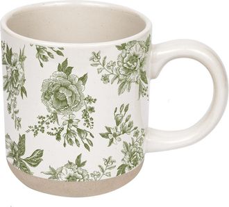 Sweet Water Decor Stoneware Quote Coffee Mug in Green Delft at Nordstrom