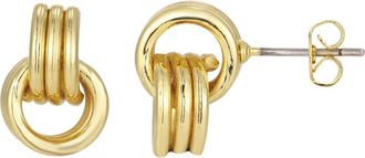 Adornia Maeve 14K Gold Plated Interlocking Circle Stud Earrings at Nordstrom Rack
