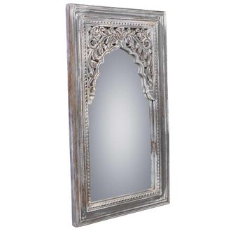 Wanderlust Deco Wanderlust Deco - Espejo De Madera Envejecido Blanco 60x5x107