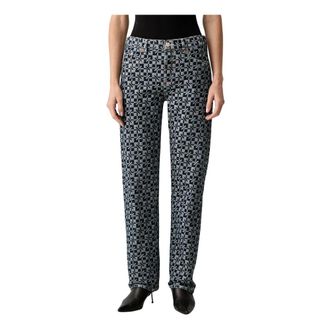 Kenzo Kenzogram Rechte jeans - Dames - Jeans - Blauw - Maat: W27 Katoen