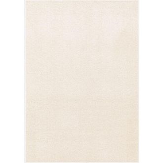 Sweeek Sweeek - Alfombra Interior De Terciopelo Borreguito Crema, Lawrence, 170x120x1.2 Cm