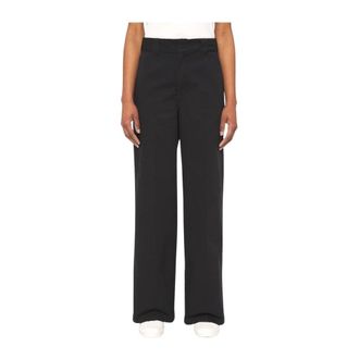 Dickies Broeken, Dames, Zwart, W25 L32, Katoen, W Wide Leg Pant