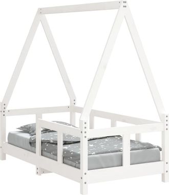 vidaXL Estructura De Cama Para Ni&ntilde;os Madera De Pino Blanco 70x140 Cm Vidaxl