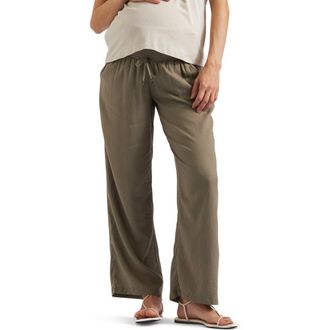 Ripe Indi Wide Leg Linen Pant in Olive at Nordstrom, Size X-Small 28 Au