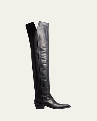 Khaite Clive Calfskin Over-The-Knee Boots