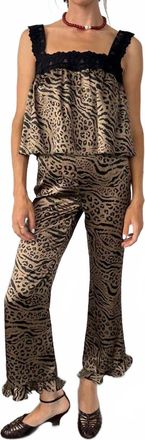 Ciao Lucia Kaja Silk Pants In Leopard