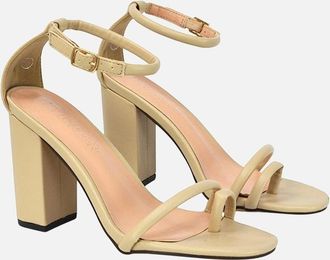 XY London Womens XY London Womens/Ladies Liana Strappy High Block Heel Sandals - Pink - Size: 6