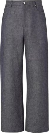 Fendi Lange Jeans - Heren - Wijde Broeken - Blauw - W32 - Katoen - Broeken