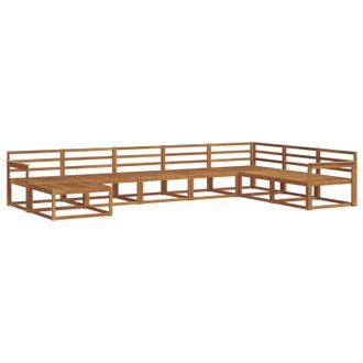 vidaXL Conjunto De Sof&aacute;s De Exterior 8 Pcs Natural Vidaxl