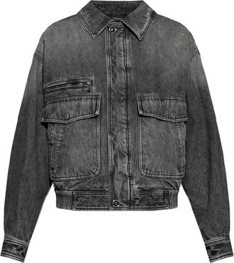 Versace Denim Blouson - Heren - Spijkerjassen - Grijs - L - Denim - Jassen
