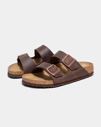 Birkenstock Arizona Oiled Nubuck Womens Sandals - Brown - Size UK 5.5