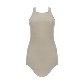 Rick Owens Basic Rib Tank - Dames - Tops - Beige - Maat: S Katoen