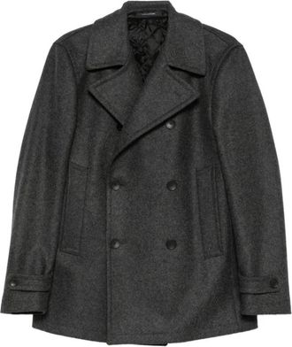 Tagliatore Monaco Coat - Heren - Blazers - Grijs - L - Wol - Jassen