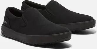 Timberland Burbank TB0A619Y001 Mens Black Canvas Soft Toe Work Shoes HTAT768