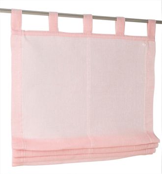 Kutti Heimtextilien Raffrollo »Brondby« mit Schlaufen freihängend halbtransparent, Polyester, Schlaufen