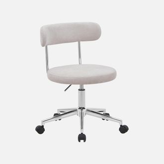 Sweeek Silla De Oficina Vintage De Tela Con Ruedas