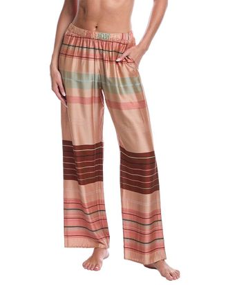 Hanro Hanro Striped Colorblocked Silk-Blend Pant