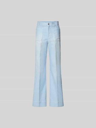 Victoria Beckham Wide Fit Jeans mit aufgesetzten Taschen in Hellblau, Gr&ouml;&szlig;e 27