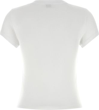Saint Laurent Womens White Cotton T-Shirt
