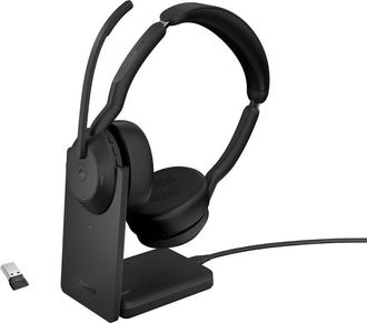 Jabra Auriculares Jabra Evolve2 55 Bluetooth/con Cable + Base De Carga Negra