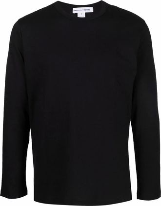 Comme Des Garçons T-shirt a maniche lunghe con stampa - Nero