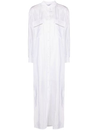 Fabiana Filippi chest-pockets long-sleeves dress - White